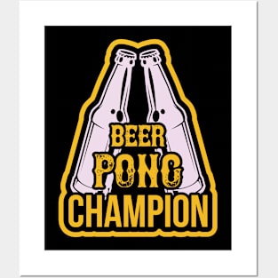 Beer Pong Champion T Shirt For Women Men Posters and Art